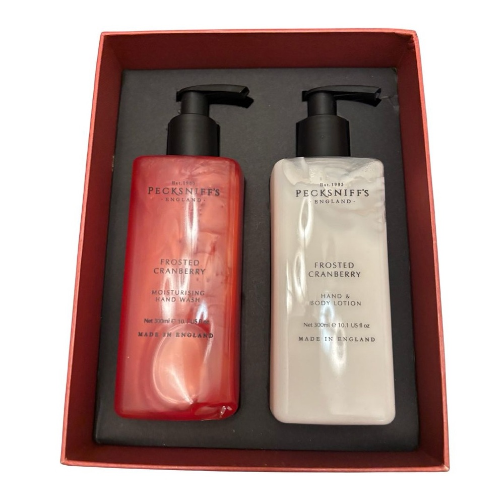 Pecksniff's Frosted Cranberry Hand Wash & Body Lotion Set